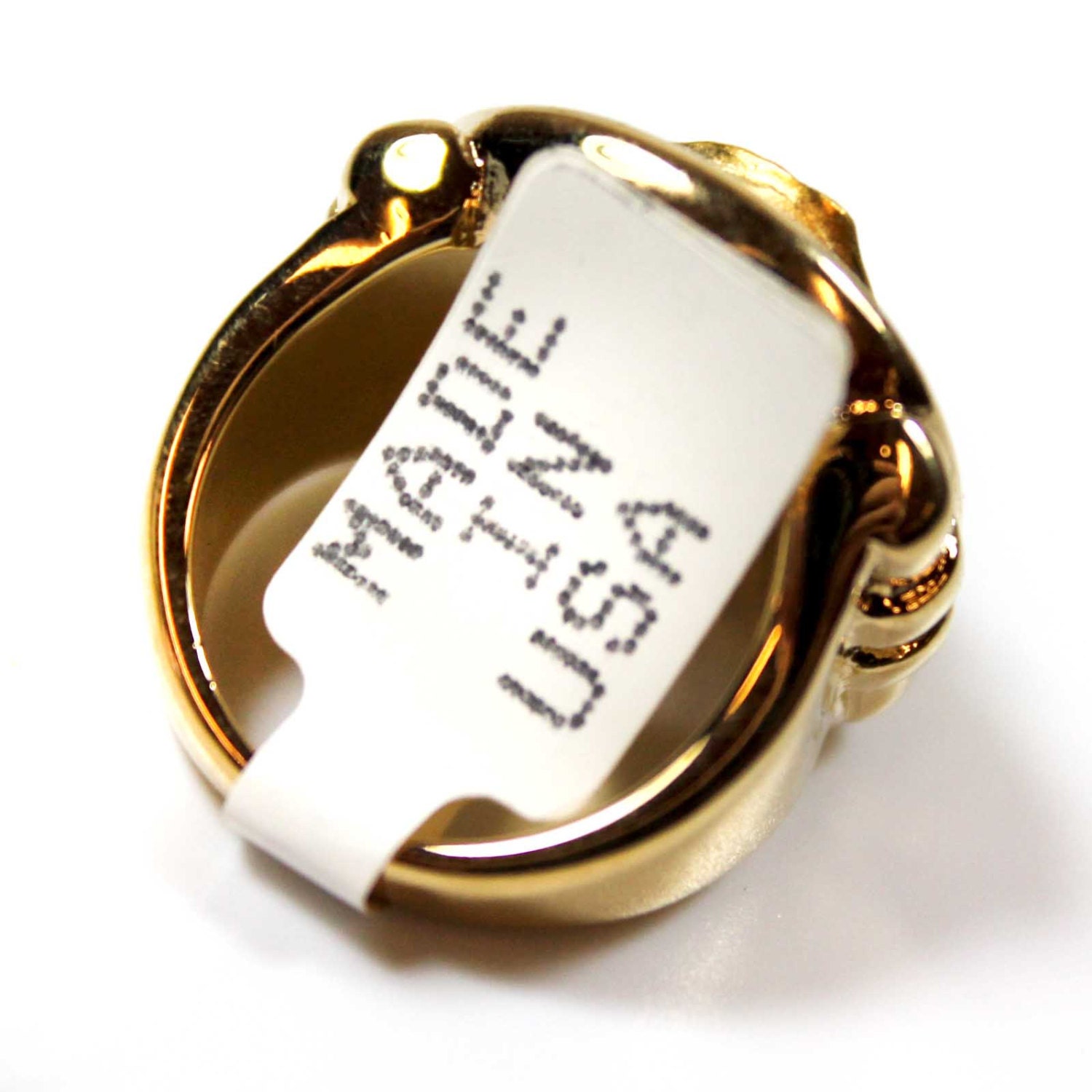 Vintage Cameo Ring: 18k Gold Electroplated, Hand-painted Epoxy