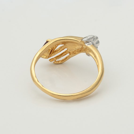 Vintage Ruby Ring: 18k Gold Electroplated, Austri… - image 9