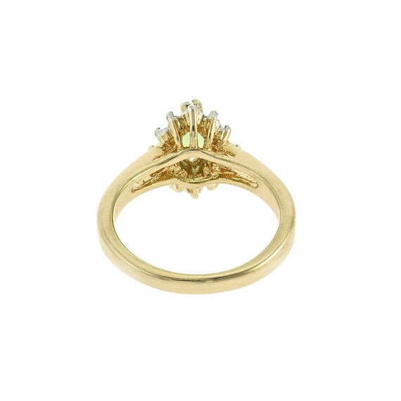 Vintage Ring Peridot and Clear Swarovski Crystals… - image 5