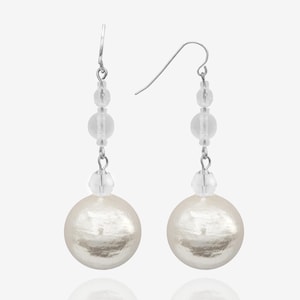 Vintage Oscar de la Renta Faux Pearl Dangle Earrings