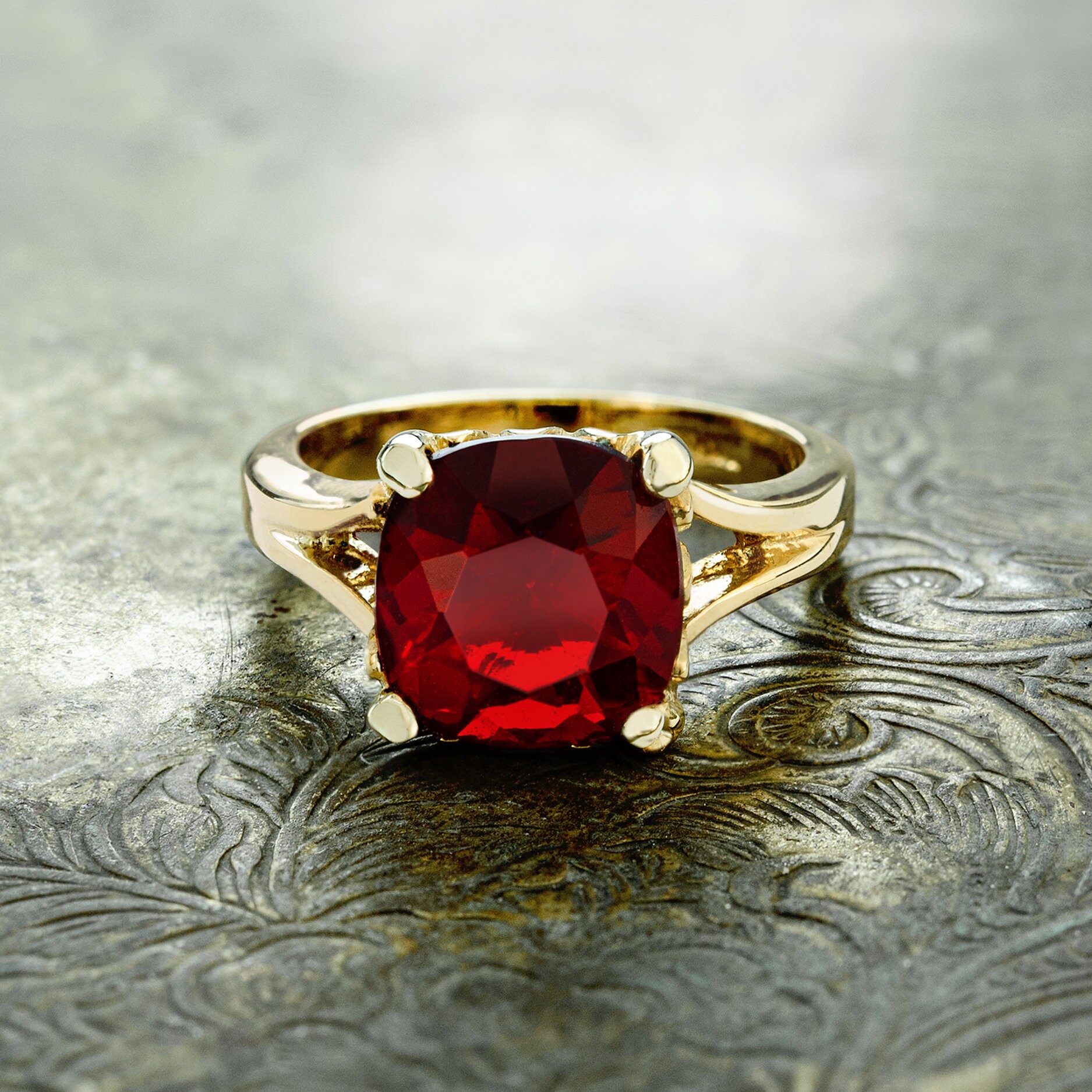 Overstock ruby sale rings