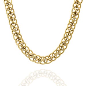Vintage Oscar De La Renta Gold Plated Link Chain Necklace
