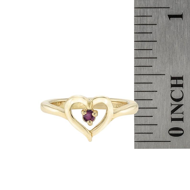 Vintage Ring 1970's Swarovski Amethyst Crystal Heart Ring 18k Gold R897 Limited Stock Never Worn image 8