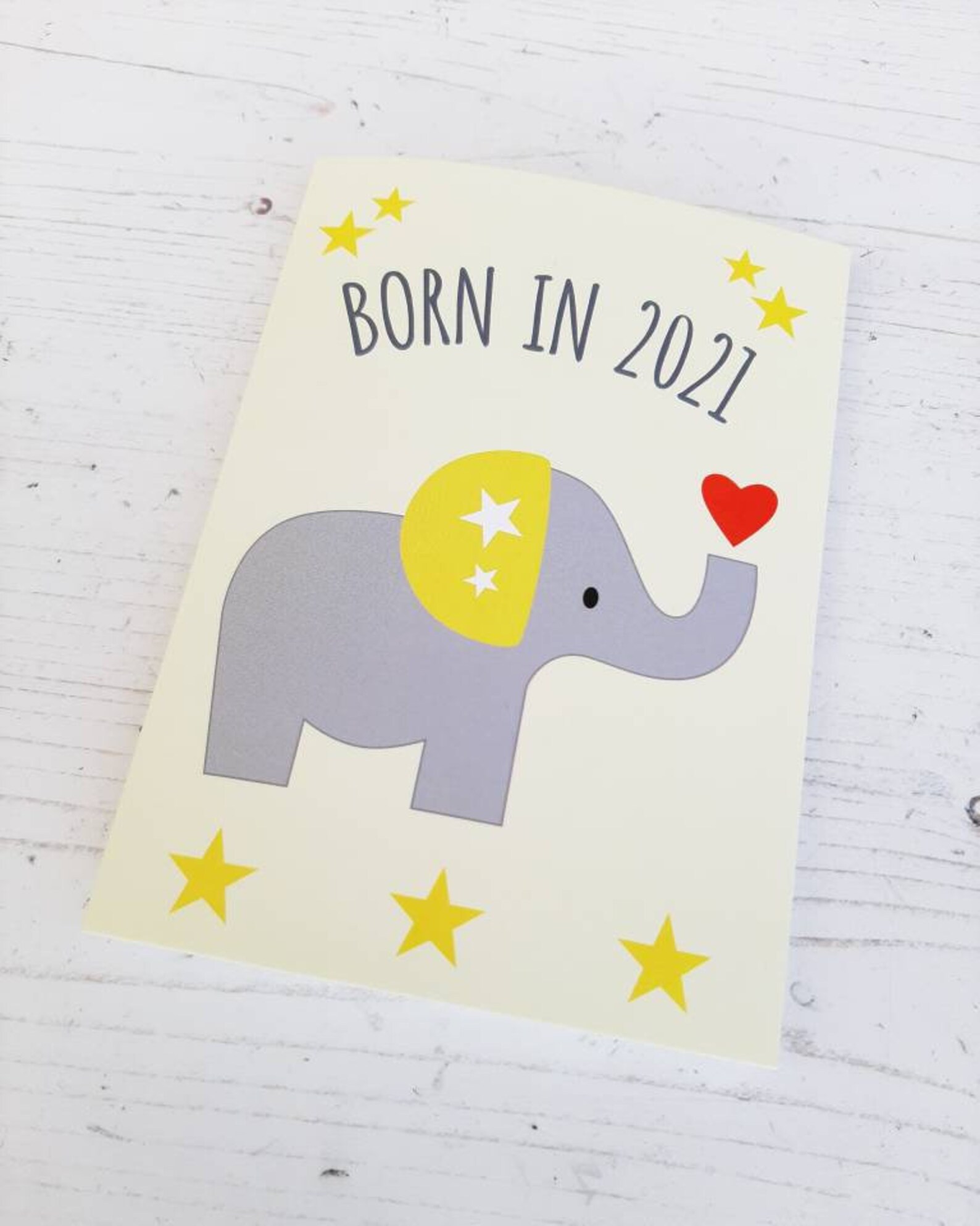 Born in 2021 New Baby Card Unisex Baby Card Baby Keepsake Etsy