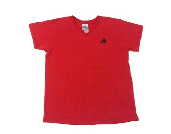 red adidas retro t shirt