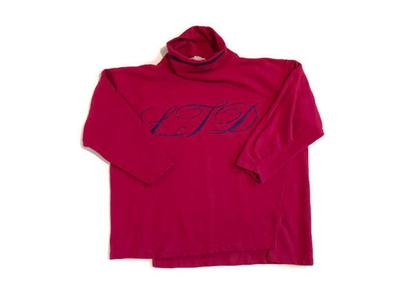 Vintage Maroon Red 90s The Limited Turtleneck Swe… - image 1