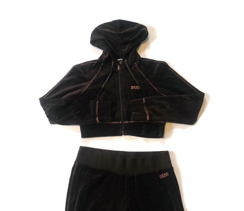 Vintage Bebe Brown Velour 2 Piece Sweat Suit Etsy Vintage Bebe Brown Velour 2 Piece Sweat Suit Etsy