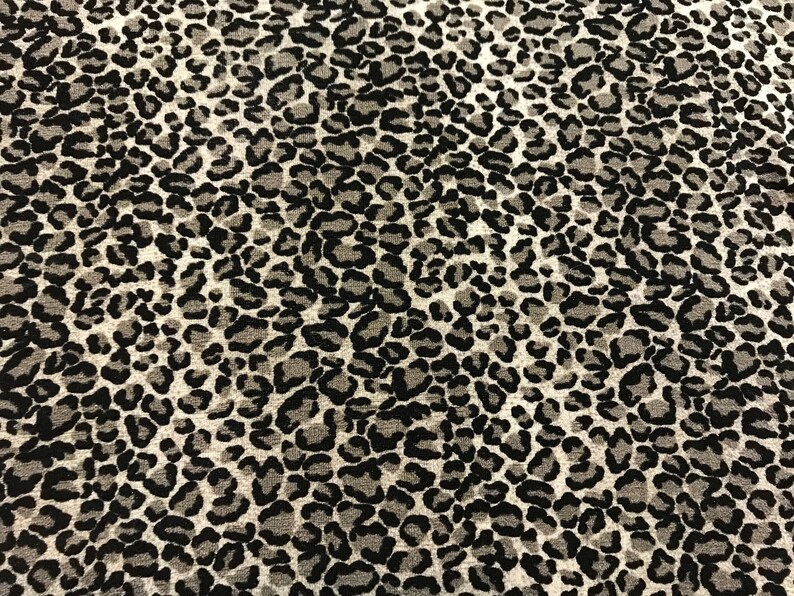 Vintage Stretchy Mock Turtleneck Black Cheetah Print Blouse