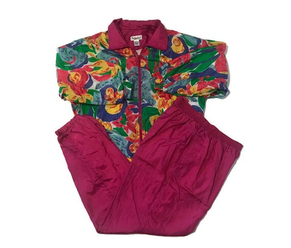 Vintage 80s Windbreaker Jacket with Pants