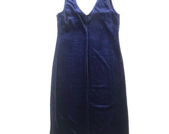 Vintage Blue Velvet Middie Dress