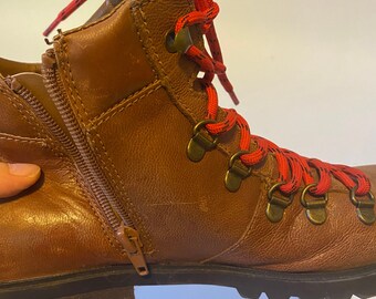 Steve madden boots red laces clearance