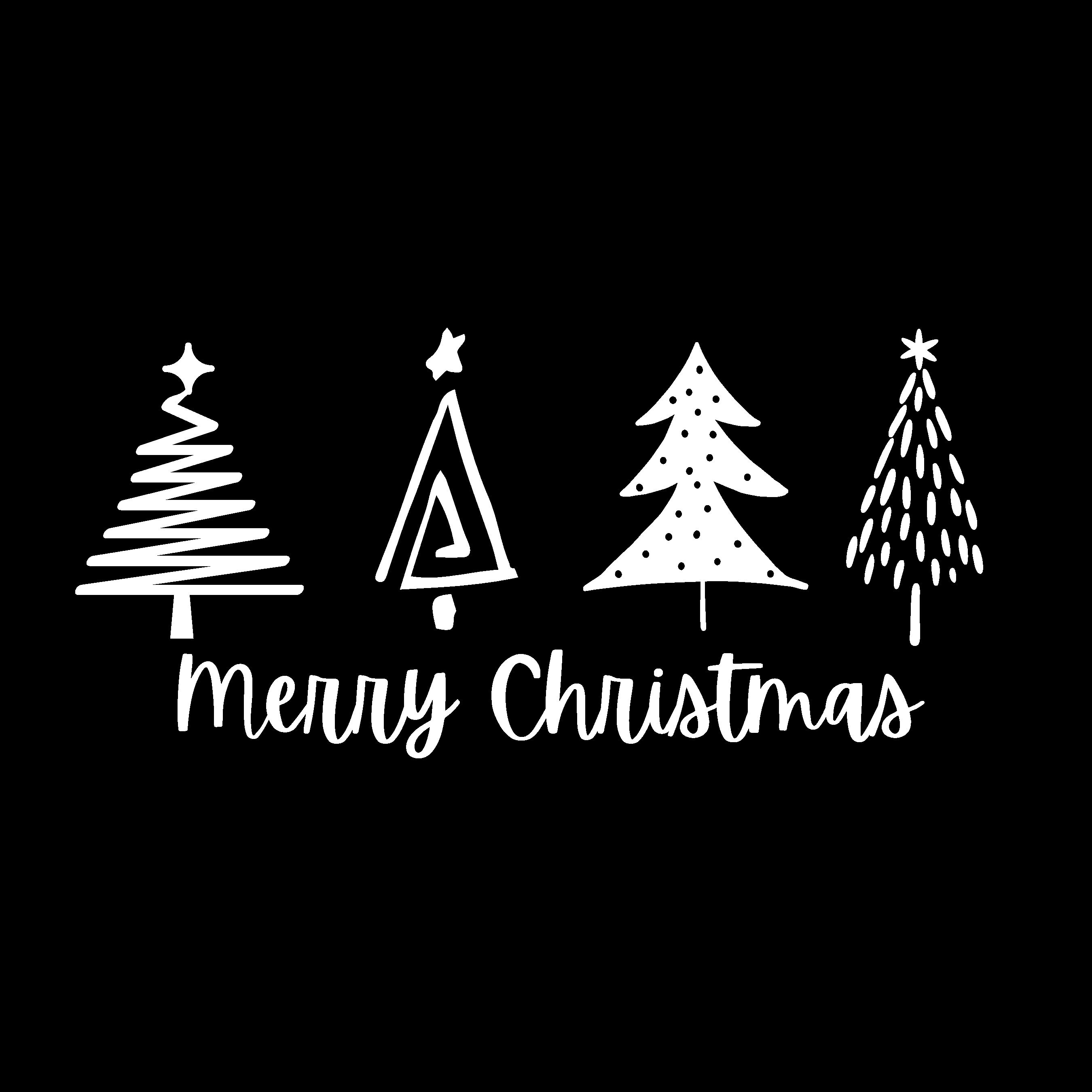 Merry Christmas Drawn Christmas Tree Png Svg Transparent - Etsy