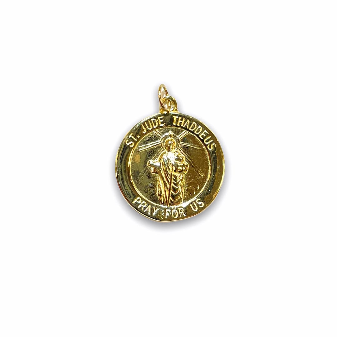 Saint Jude Thaddaeus Medal in 14K Gold - Etsy