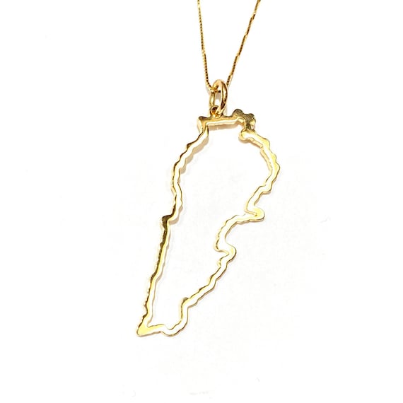 Outline of State/Country in 14K Gold