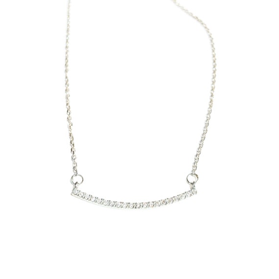 Diamond Curve Necklace in 14k Gold
