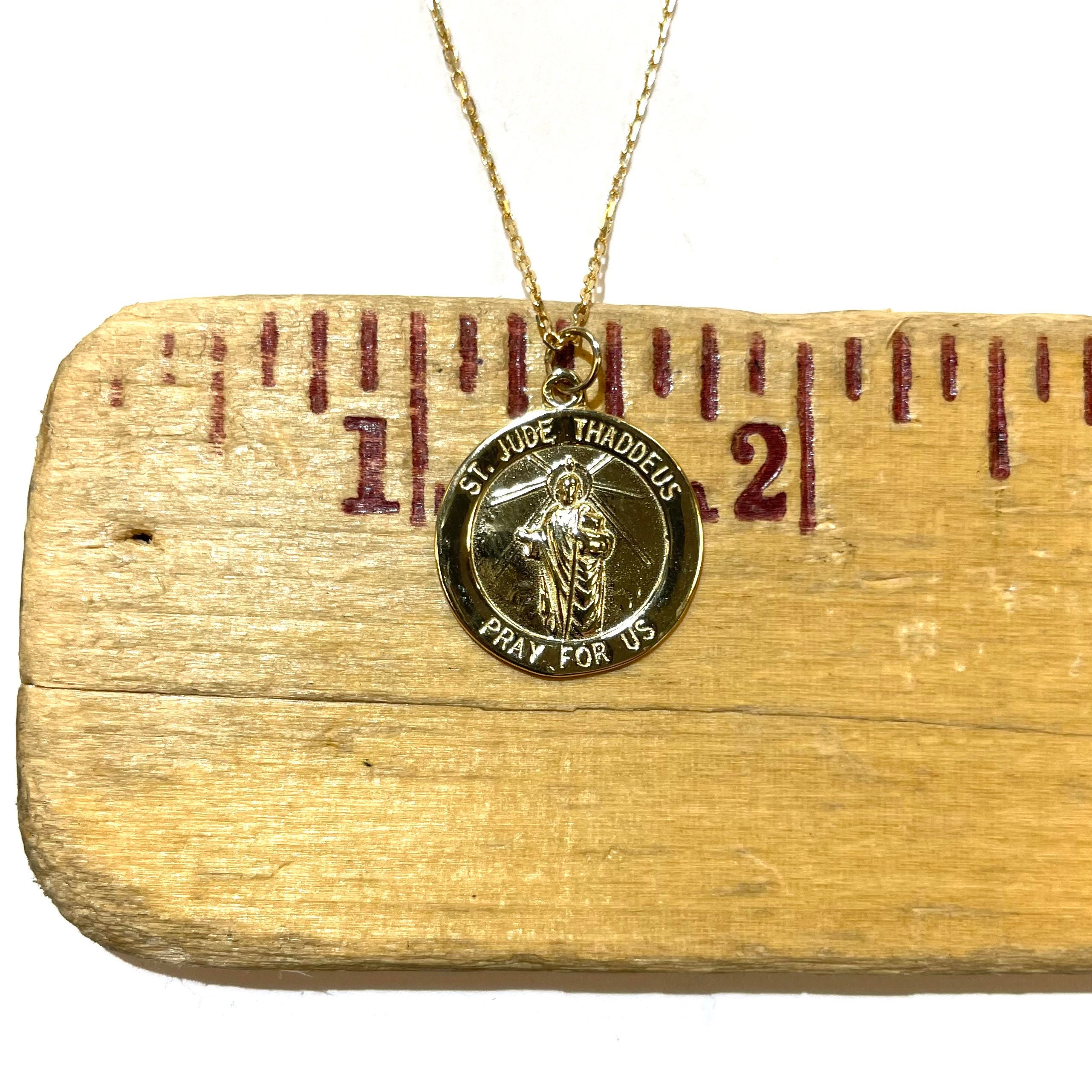 Saint Jude Thaddaeus Medal in 14K Gold - Etsy