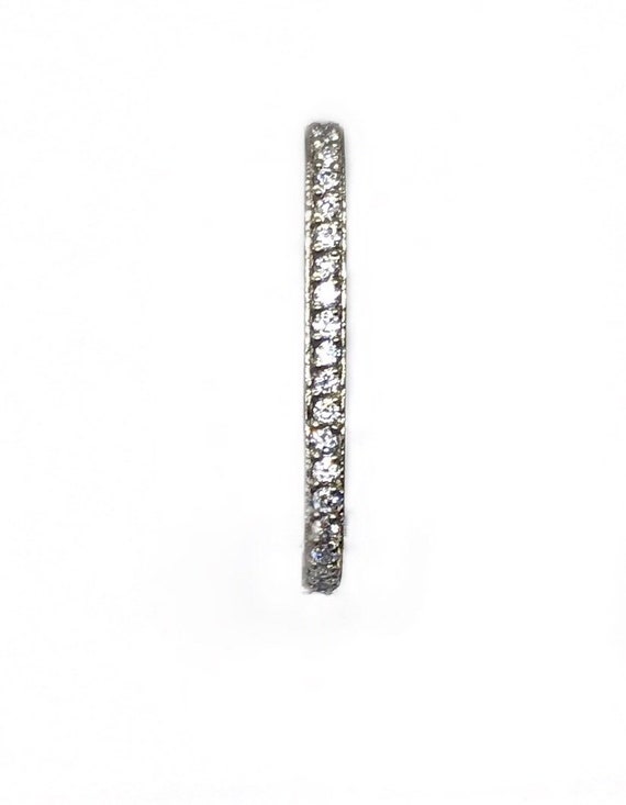 Diamond J-Curve Bar Earring