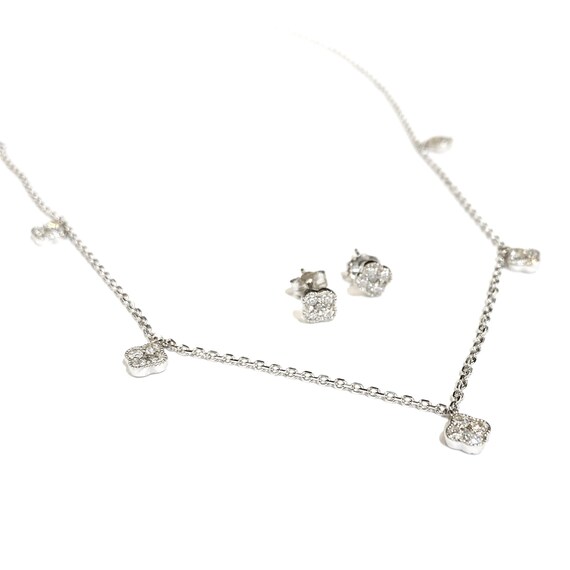 Diamond Karina Choker and Earring Set in 14k Gold