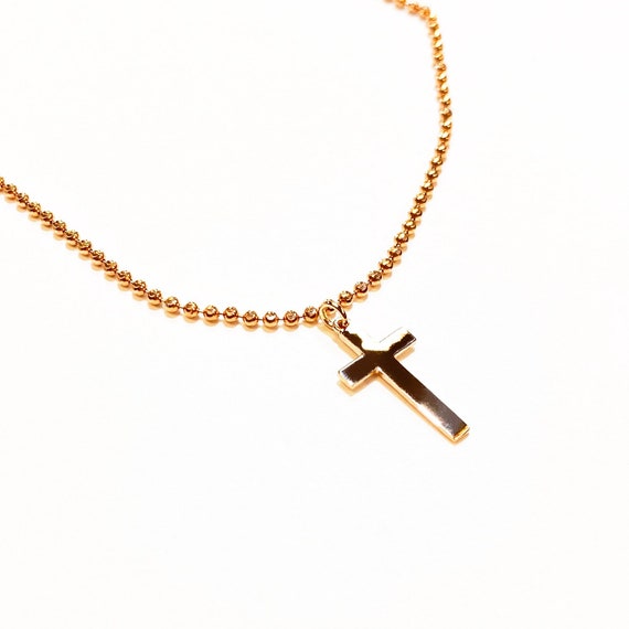 Cassie Choker with Classic Cross Combo in 14k Gold
