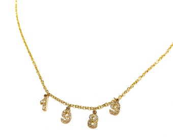 A Year to Remember Necklace in 14k gold and Diamond