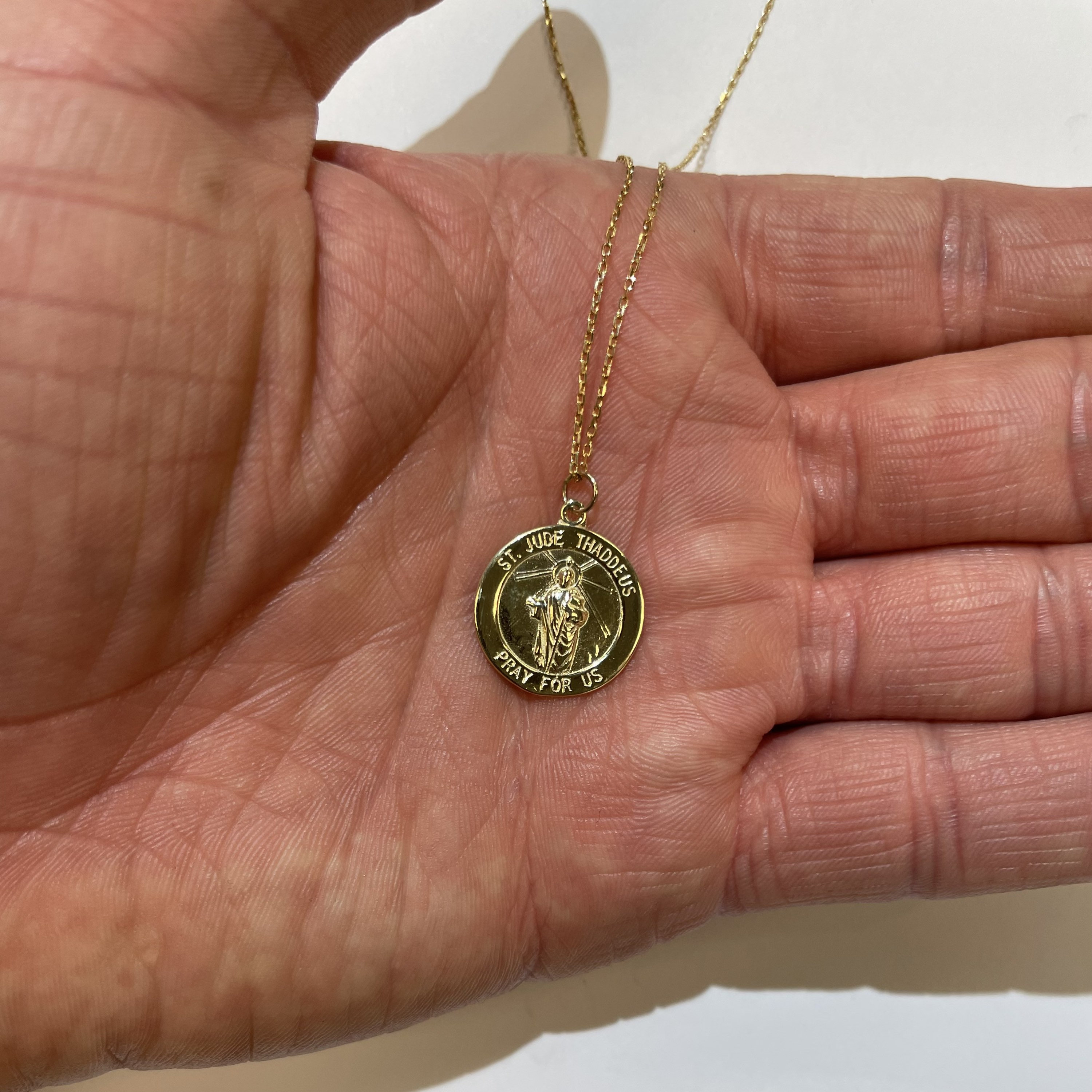 Saint Jude Thaddaeus Medal in 14K Gold - Etsy