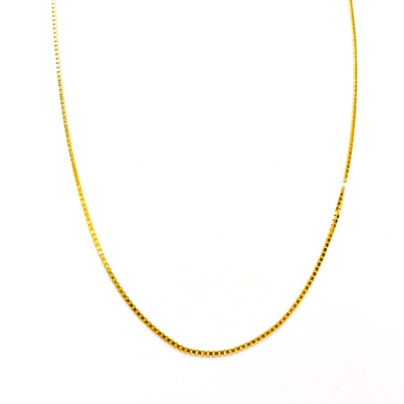 Classic Box Chain in 14k Gold