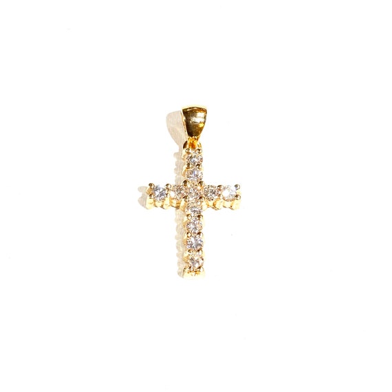 Small Diamond Cross in 14k Gold