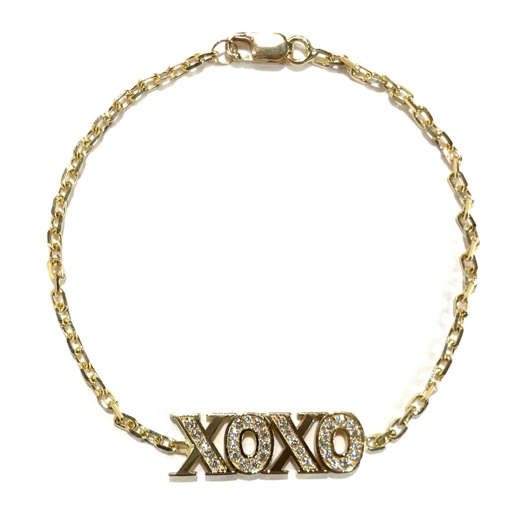 Real gold xoxo bracelet outlet