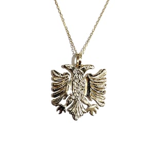Albanian Golden Double-Headed Eagle in 14k Gold