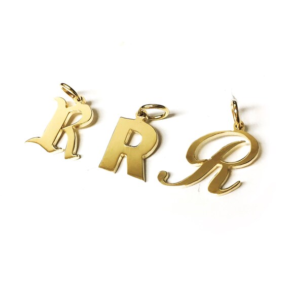 Initial Pendant in 14k Gold