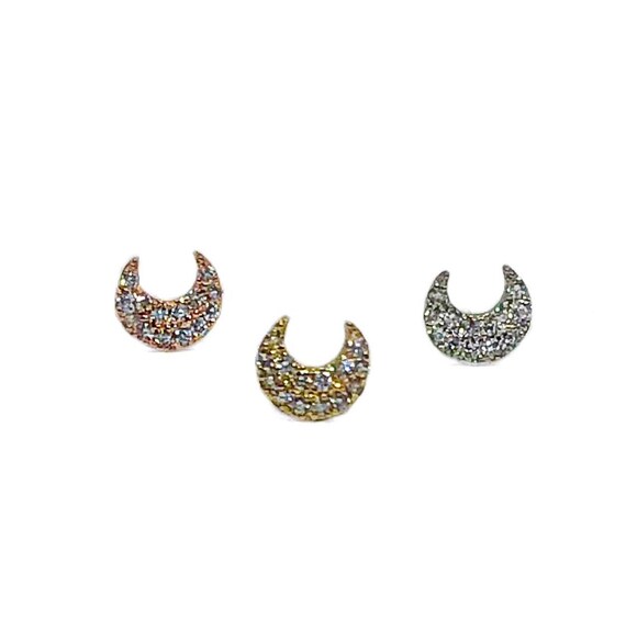 Diamond Moon Stud