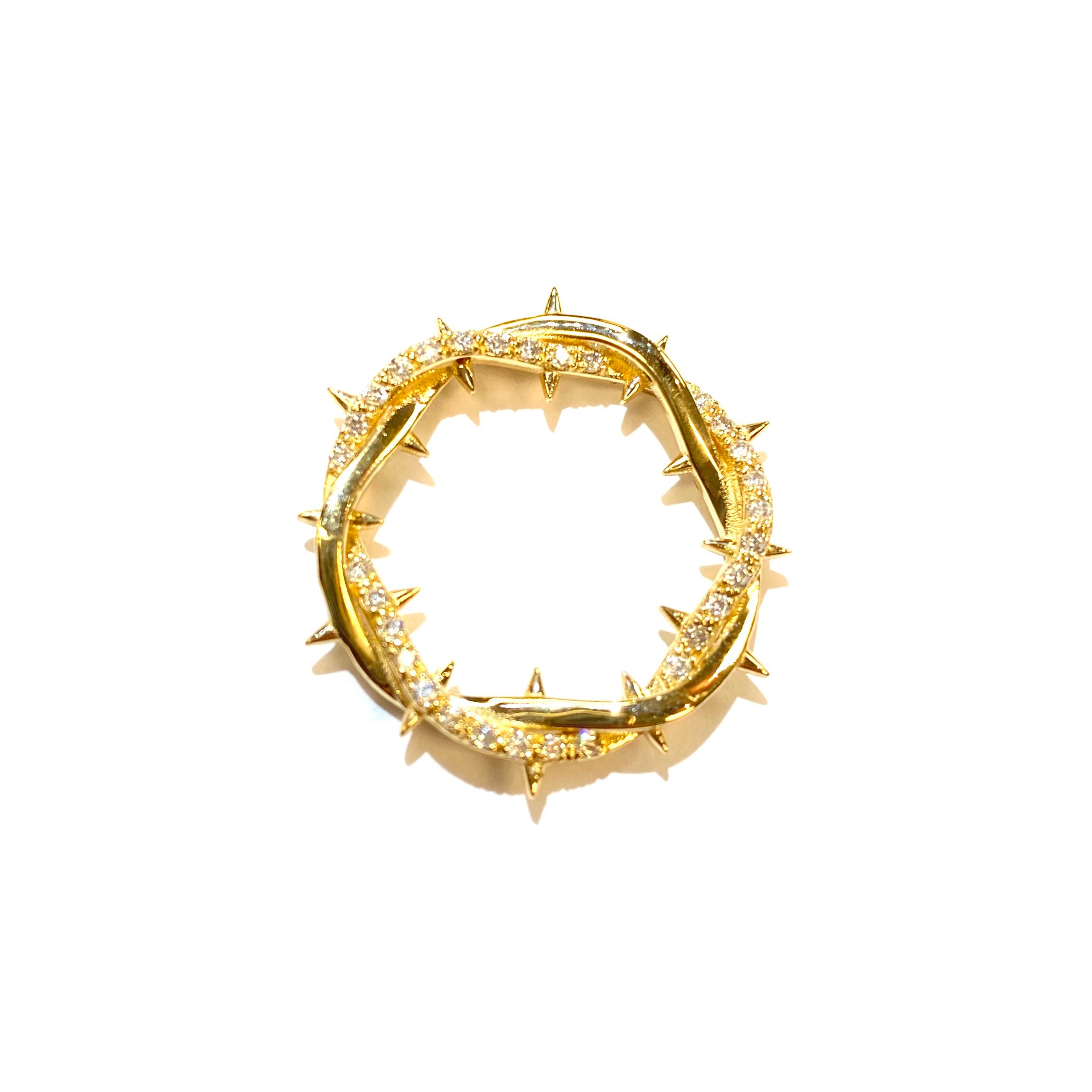 Crown of Thorns Pendant in 14k Gold Etsy