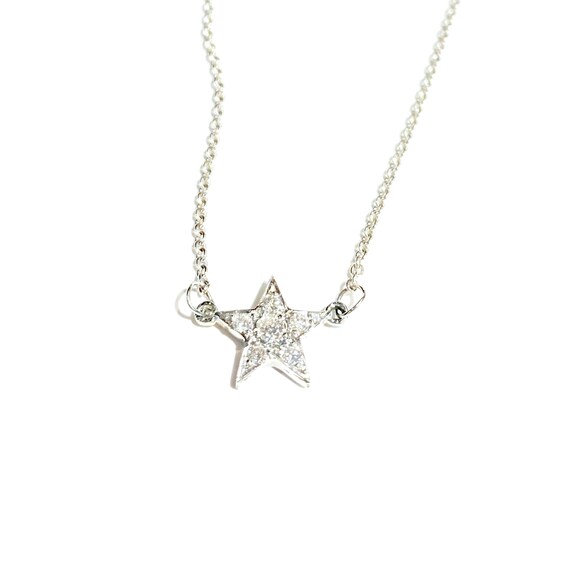 Diamond Star Necklace in 14k Gold