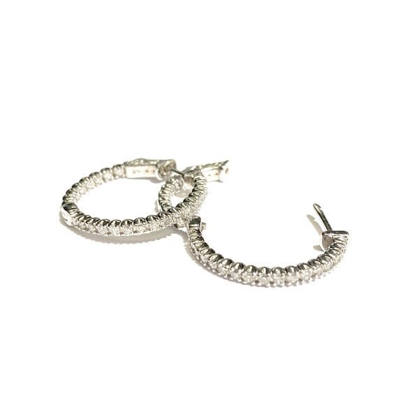 Diamond Hoops in 14k Gold