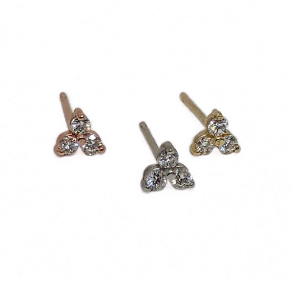 Tiny Diamond Trio Stud