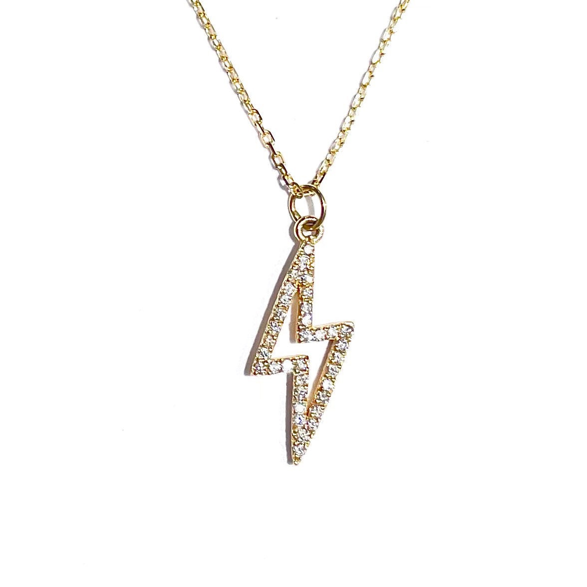 Diamond Lightning Bolt in 14k Gold