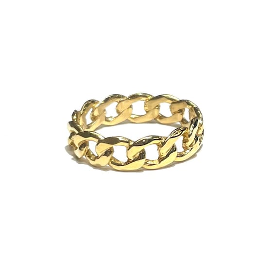 14k cuban link online ring