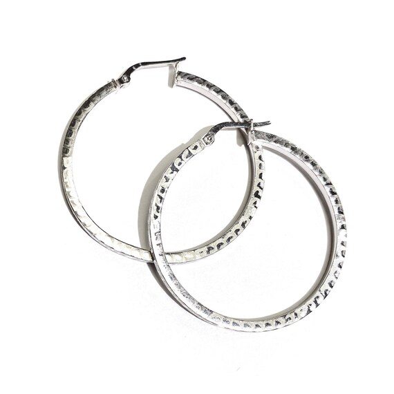 Limited Edition Pool Side Hoops in 14k White Gold