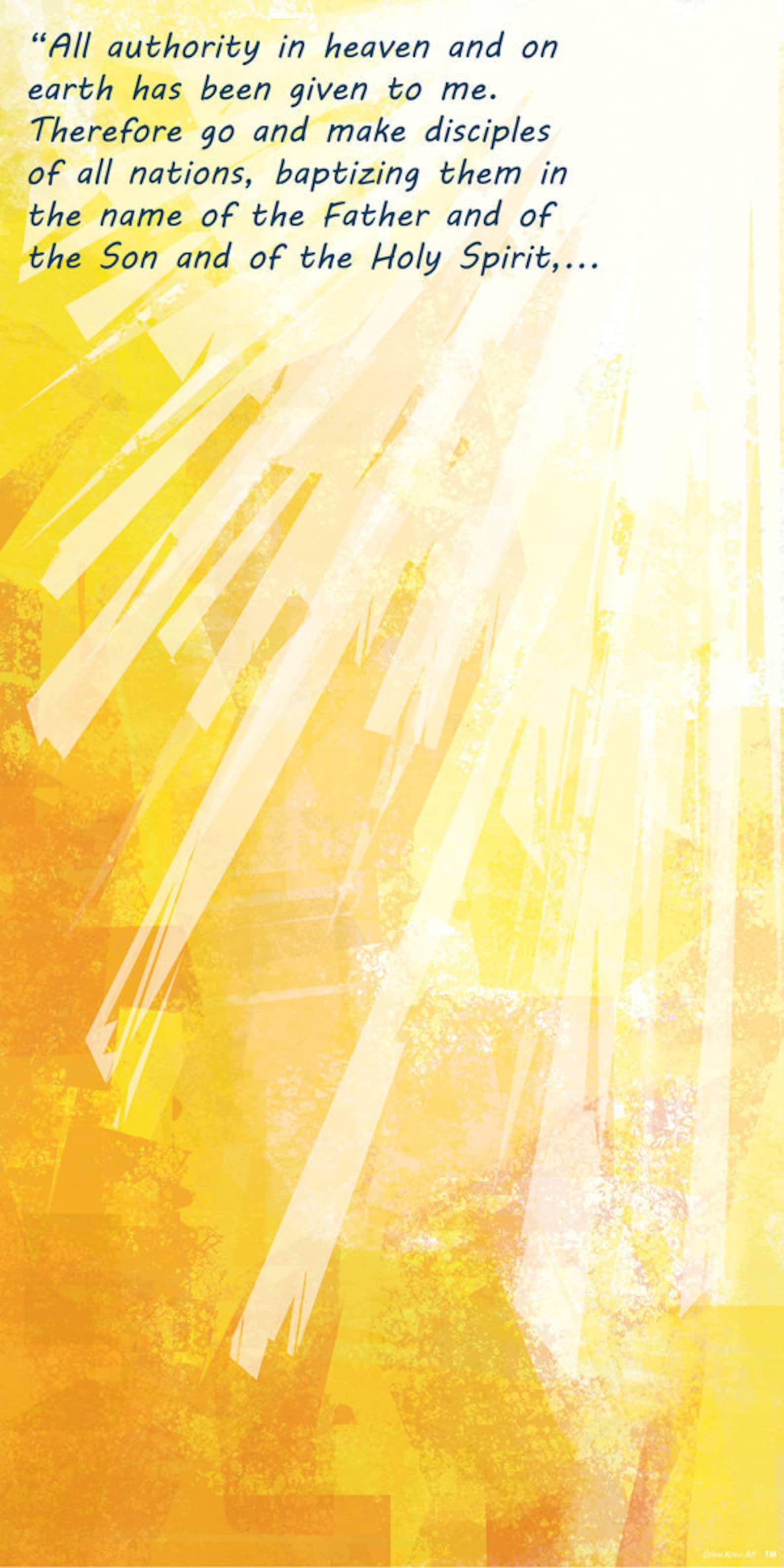 2 Church Banners Gold Light Matthew 28:18-20 Bible Verse - Etsy