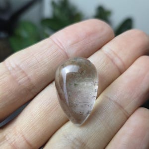 Garden Quartz Cabochon: Lodolite Crystal for Jewelry Making