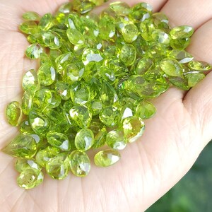 Faceted Peridot Gemstone: Assorted Shapes & Sizes (Per Gram)
