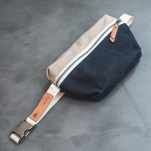 Colorblock Waist Pack: Waxed Canvas & Leather image 6
