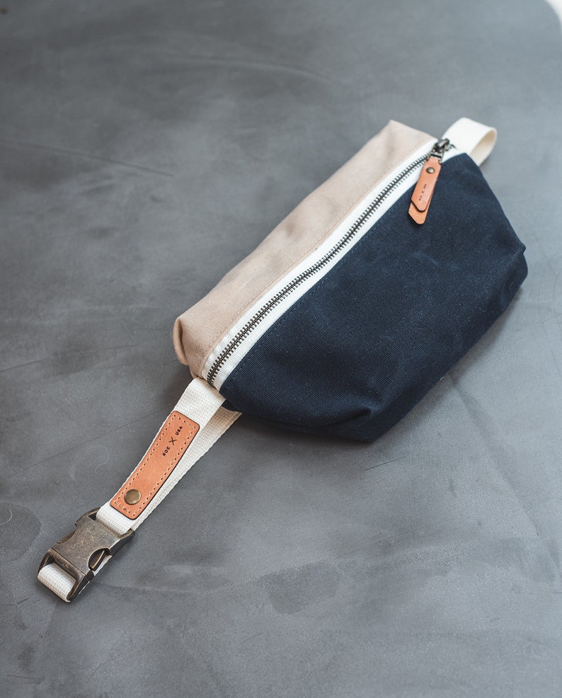 Colorblock Waist Pack: Waxed Canvas & Leather image 6