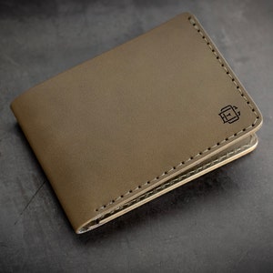 Cartera Billetera de Piel - Verde Oliva