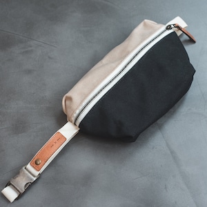 Colorblock Waist Pack: Waxed Canvas & Leather image 5