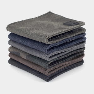 Bi-fold Wallet, Waxed Canvas & Recycled Bike Inner Tubes