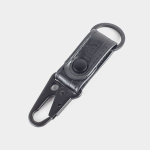 Matte Black Keychain made from recycled bike inner tubes