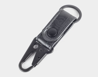 Matte Black Keychain made from recycled bike inner tubes