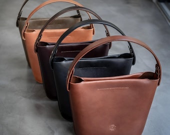 Leather Bucket Bag