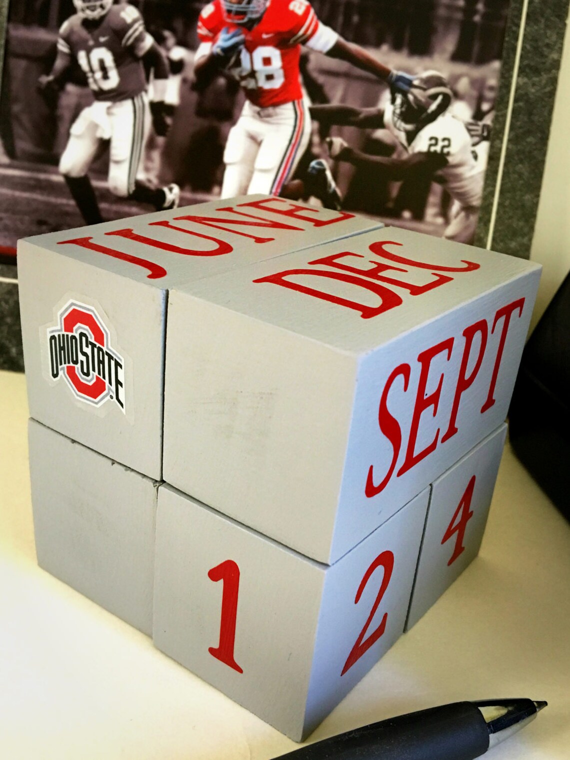 OSU Perpetual Wooden Calendar / Go Bucks / Ohio State Buckeyes Etsy